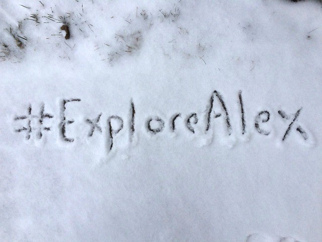 ExploreAlex Hashtag in the Snow