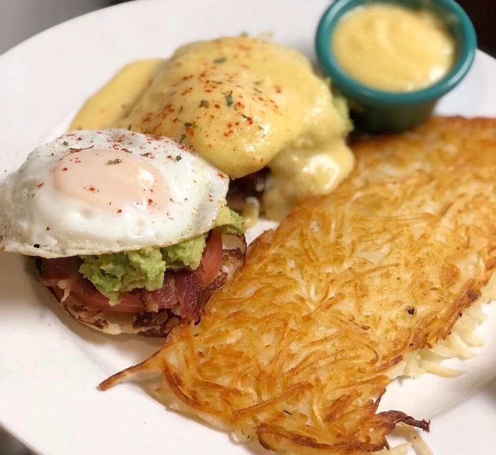 Travelers avocado smash benedict